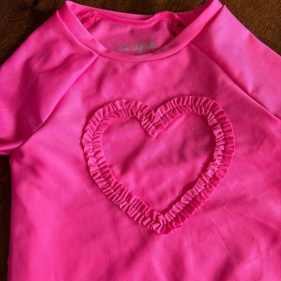 Carter's Girls Swimsuit 3T Pink Long Sleeve Rash Guard Bikini NEW - Picture 3 of 5